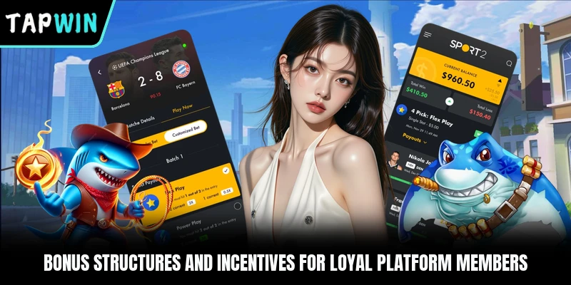 Bonus structures and incentives for loyal platform members