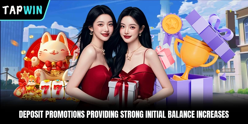 Deposit promotions providing strong initial balance increases