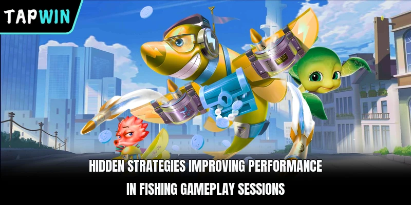 Hidden strategies improving performance in fishing gameplay sessions