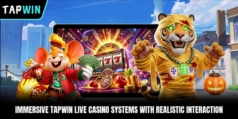 Immersive TAPWIN live casino systems with realistic interaction