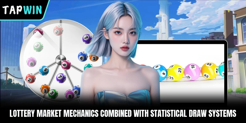 Lottery market mechanics combined with statistical draw systems