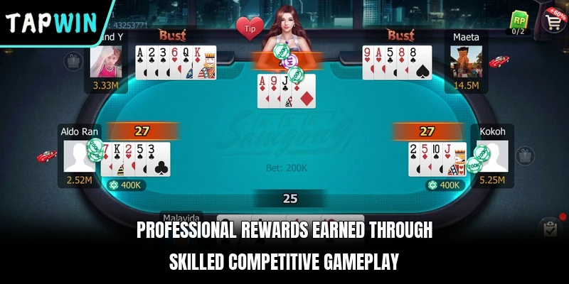 Professional rewards earned through skilled competitive gameplay