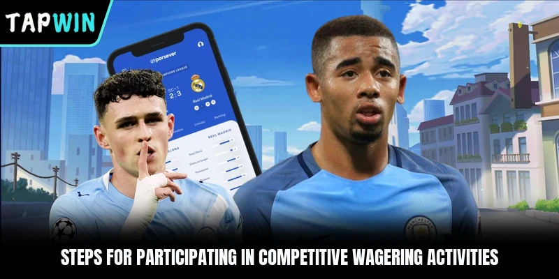 Steps for participating in competitive wagering activities