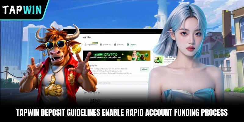 TAPWIN deposit guidelines enable rapid account funding process